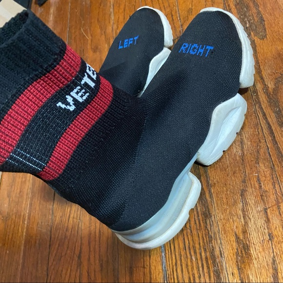 VETEMENTS X REEBOK BLACK SOCK SNEAKER - Picture 3 of 8